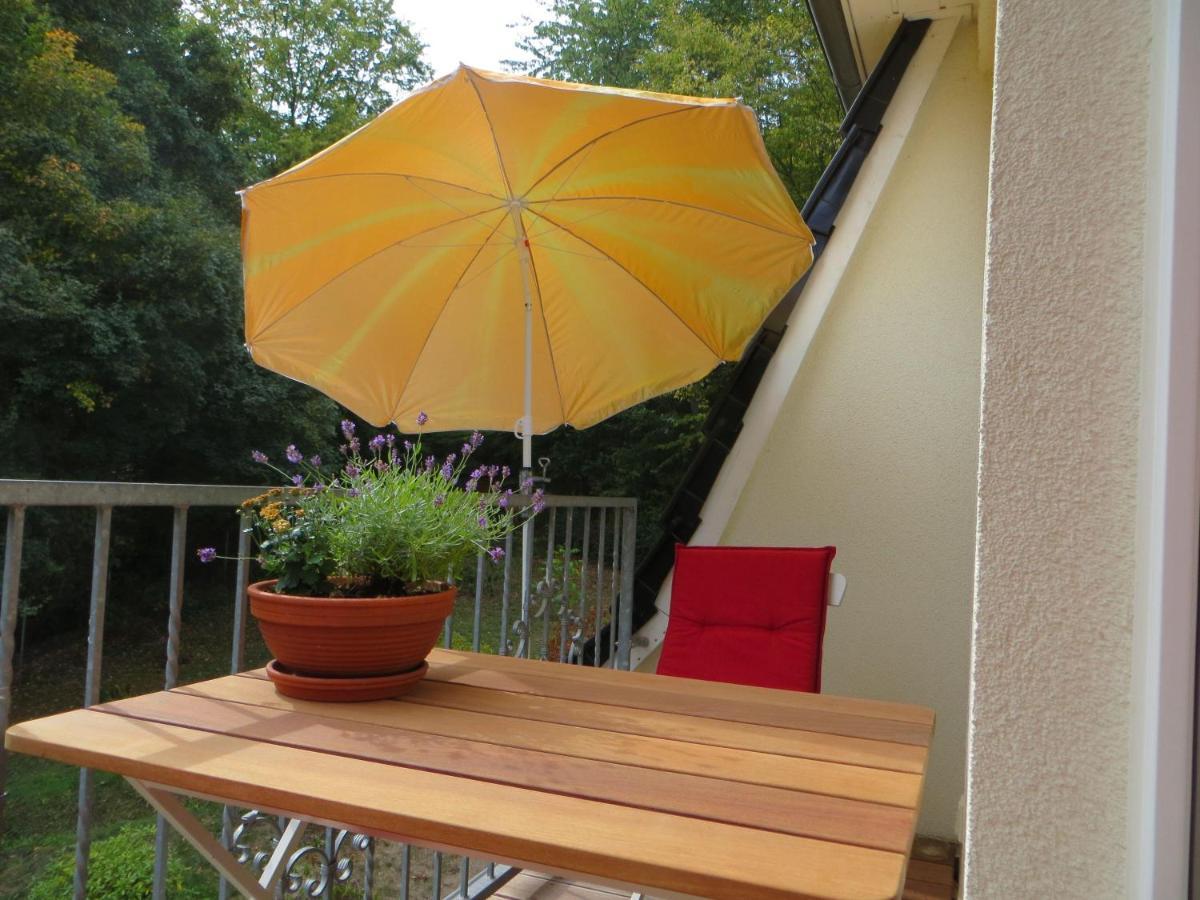 Weisses-Haus-Am-Kurpark-Fewo-Waldblick Quedlinburg Kültér fotó